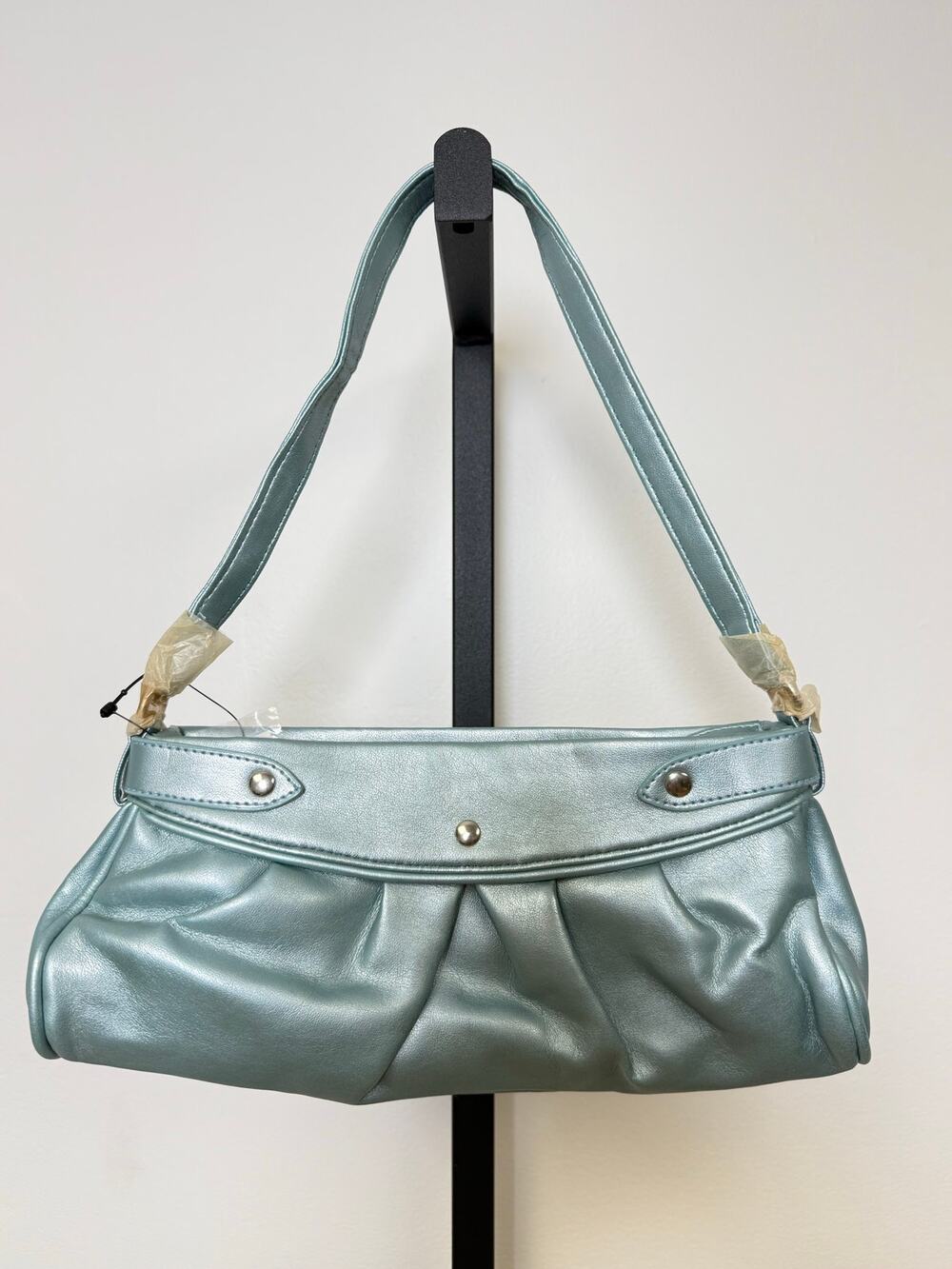 Metallic Blue Shoulder Bag